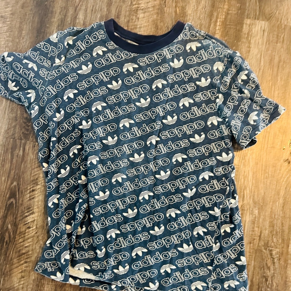 Adidas Blue Logo Short Sleeve Tee